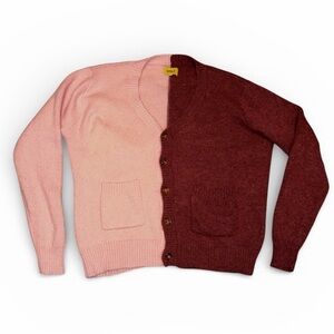 Golf Wang Split Cardigan Wool Mohair Blend Sweater Sz Large